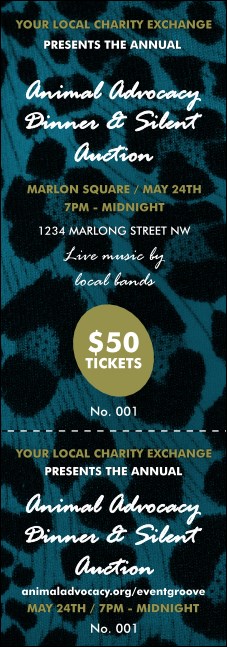 Animal Print Event Ticket Product Front