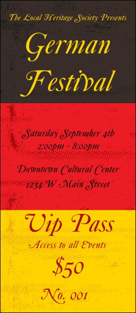 German Flag VIP Pass Product Front