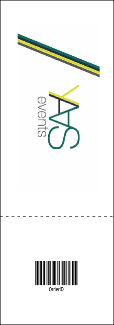 Spring Stripe Event Ticket Product Back