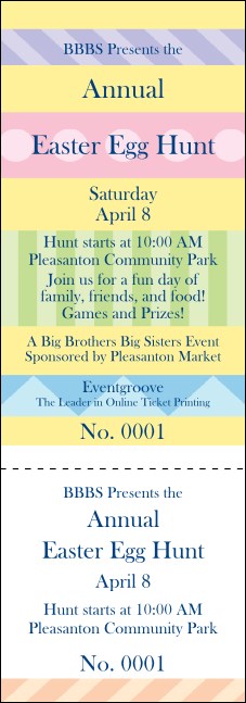 Spring Stripe Event Ticket Product Front