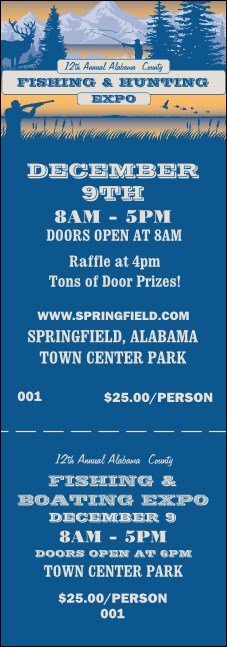 Fishing and Hunting Expo Event Ticket Product Front