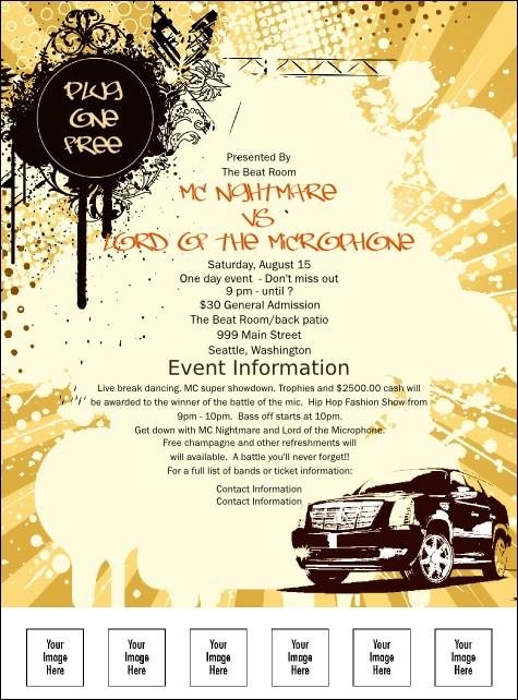 Hip Hop Concert Flyer Product Front