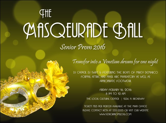Masquerade Ball 2 Flyer Product Front