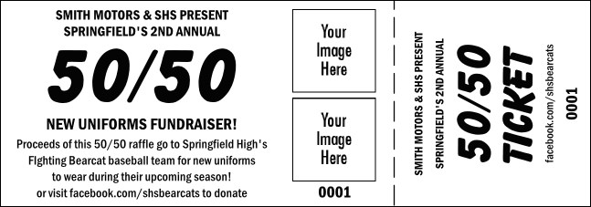 Color Logo 50/50 Raffle Ticket Product Front