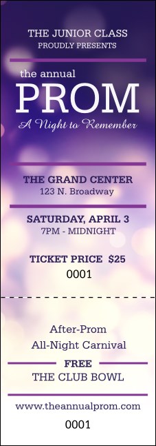 Abstract Lights Event Ticket Product Front