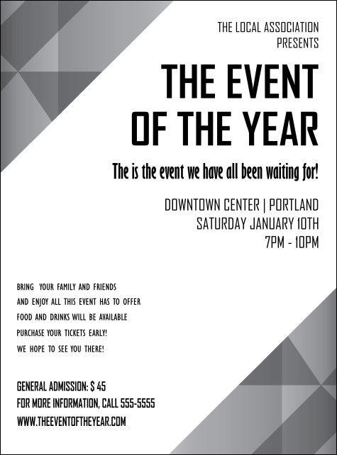 All Purpose Corners Black and White Flyer Product Front