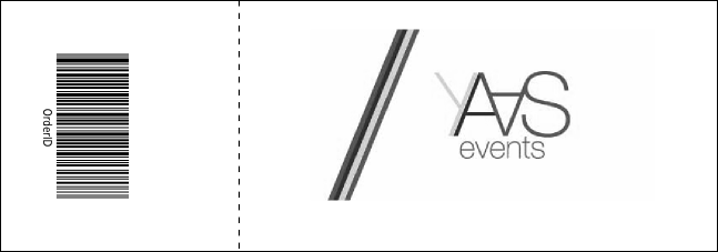 All Purpose Corners Black and White Event Ticket Product Back