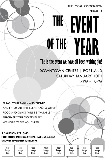 All Purpose Circles Black and White Image Poster Product Front