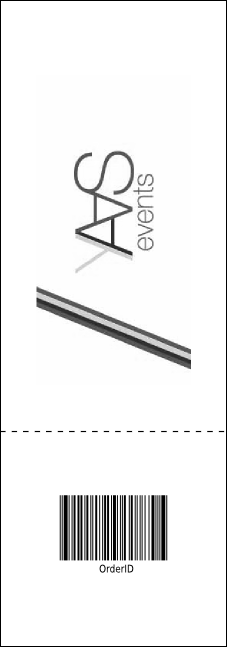 All Purpose Circles Black and White Raffle Ticket Product Back