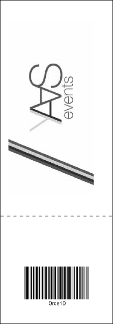 All Purpose Skyline Black and White  Event Ticket Product Back