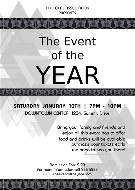 All Purpose Triangles 2 Black and White Postcard Product Front