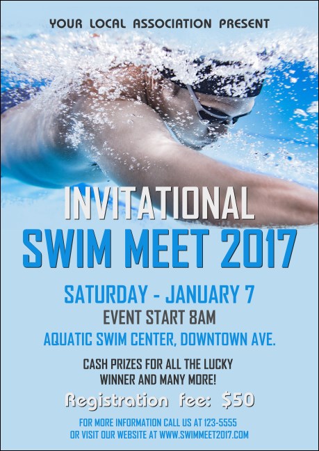 Swim Meet Postcard Product Front