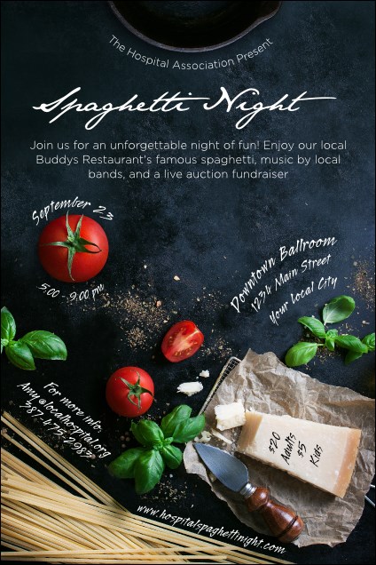Spaghetti Ingredients Poster Product Front