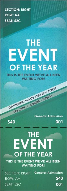All Purpose Clouds  Reserved Event Ticket Product Front