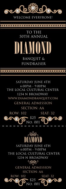 Diamonds Black Reserved Event Ticket Product Front
