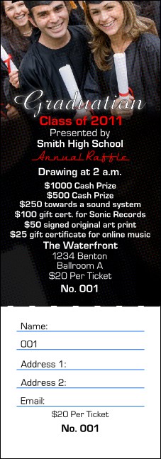 Graduation Diploma Raffle Ticket Product Front