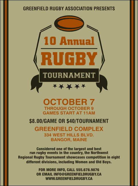 Rugby Tournament Flyer