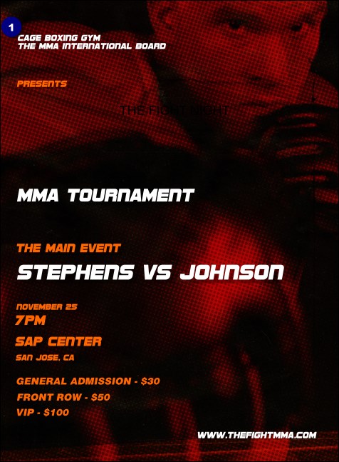 MMA The Fight Night Invitation Product Front